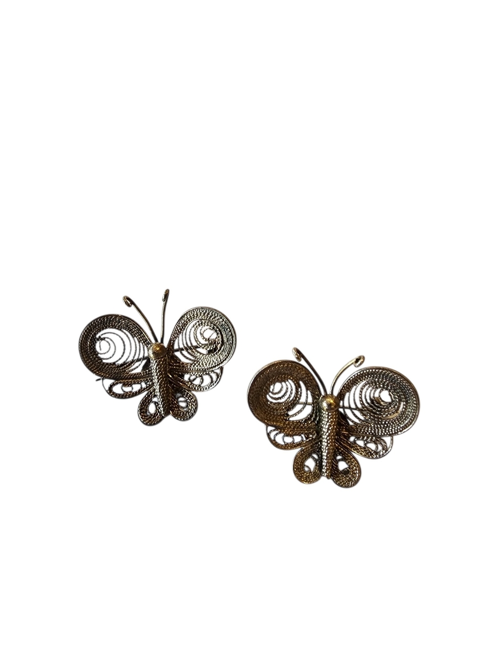Silver Victorian Butterfly Scatter Pins Wire Antique